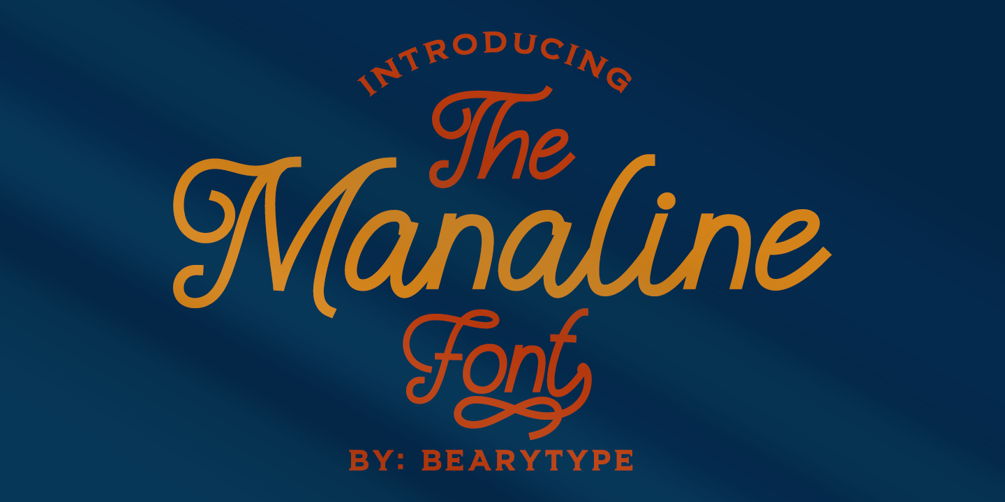 Beispiel einer Manaline Regular-Schriftart